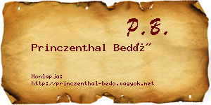 Princzenthal Bedő névjegykártya